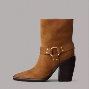 rag & bone Women's Rio Western Leather Pointed Toe Ankle Boots